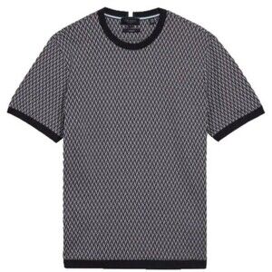 Ted Baker Finity Jacquard T-Shirt Cotton Size 4 Ted Baker Sizing US Sizing Large